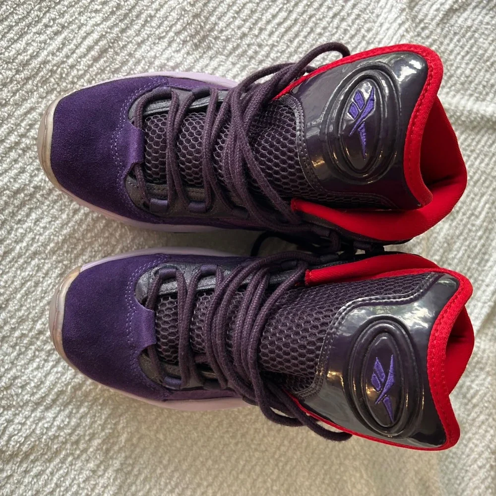 Reebok Question Mid Youth 6.5 Purple Ghost of Christmas Future Iverson V61600